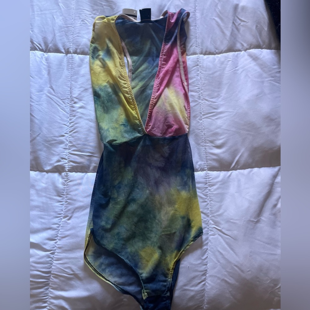 Tye dye Mesh romper . Size S . The brand is Aria